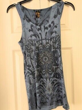 Blue Tank With Bling